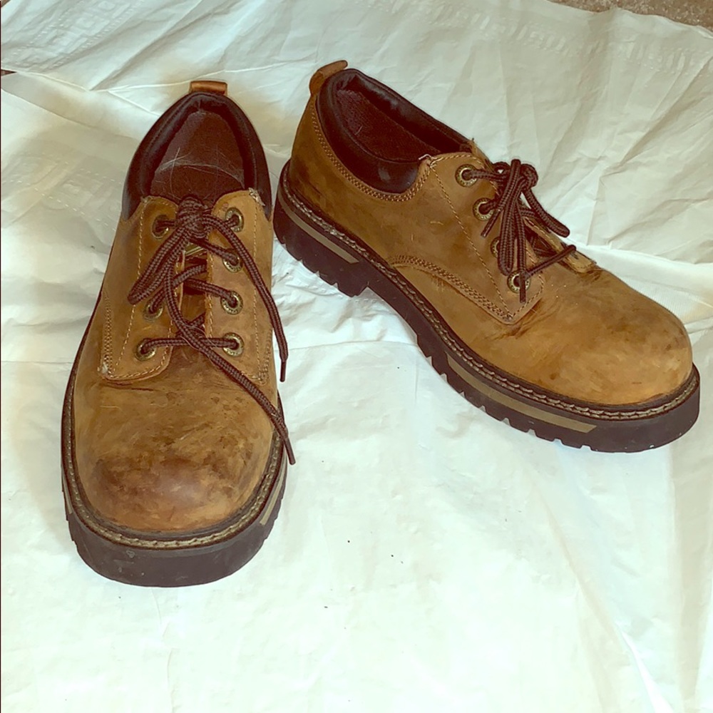 Skechers Brown Leather Work Shoe